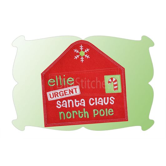Letter To Santa In The Hoop | Machine Embroidery Designs by JuJu