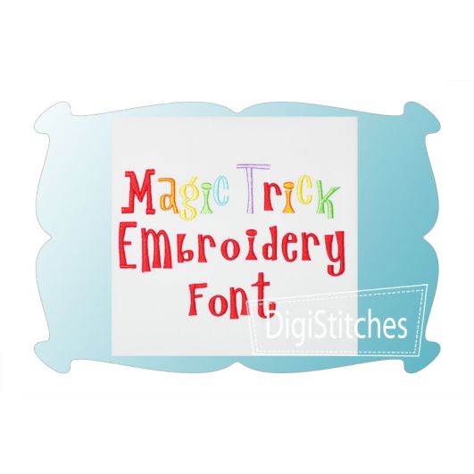 Magic Trick Embroidery Font | Machine Embroidery Designs by JuJu