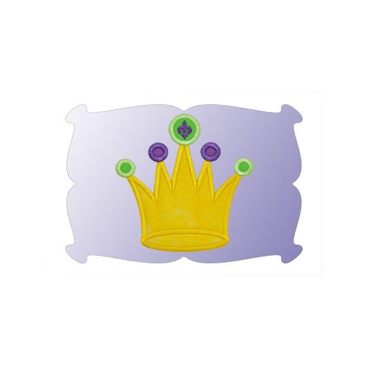 Mardi Gras Princess Crown Applique | Machine Embroidery Designs by JuJu