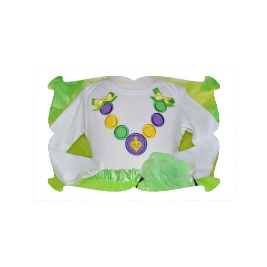 Mardi Gras Beads Applique | Machine Embroidery Designs by JuJu