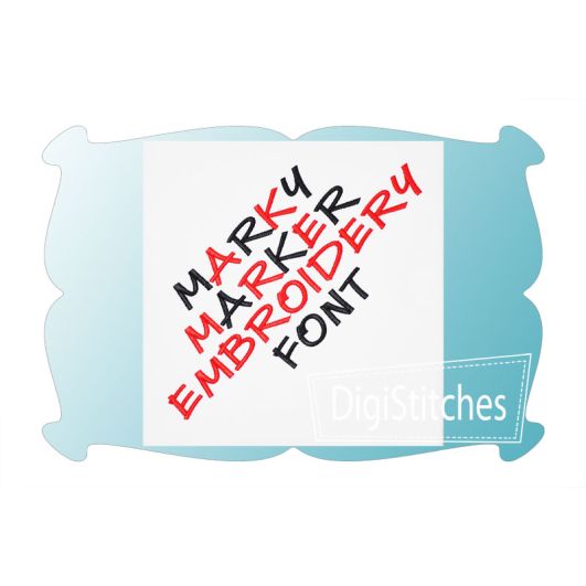 Marky Marker Embroidery Font | Machine Embroidery Designs by JuJu
