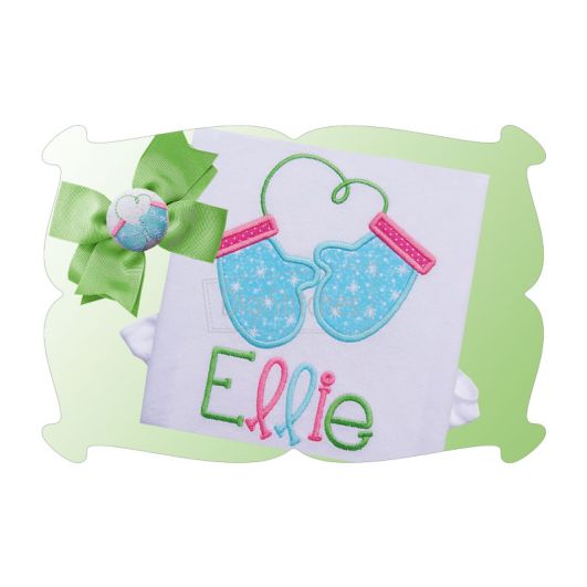Mittens Applique | Machine Embroidery Designs by JuJu