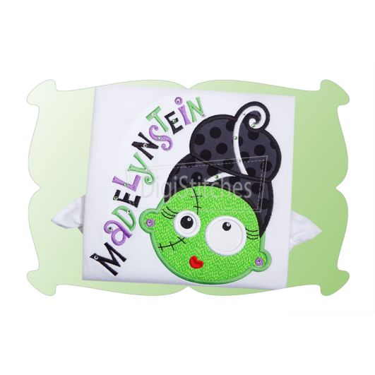Mrs Frankenstein Applique | Machine Embroidery Designs by JuJu