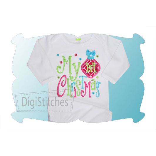 My First Christmas Applique | Machine Embroidery Designs by JuJu