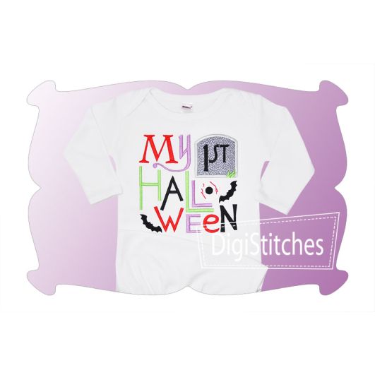 My First Halloween Boy Applique | Machine Embroidery Designs by JuJu