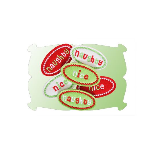 Naughty Nice and Ho Ho Ho Snap Clip Covers In The Hoop | Machine Embroidery Designs by JuJu
