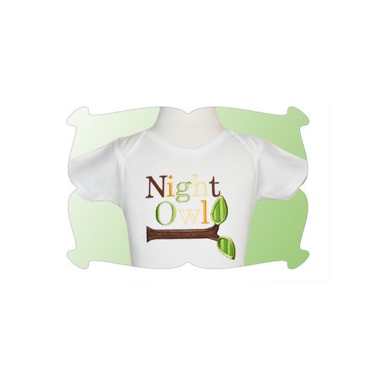 Night Owl Applique | Machine Embroidery Designs by JuJu