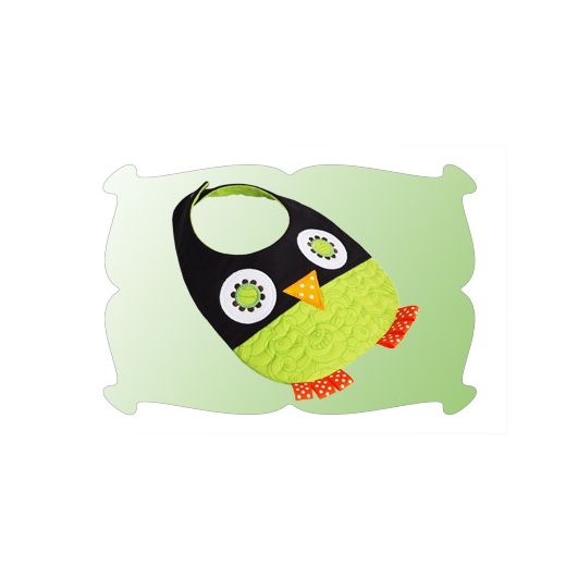 Quilted Owl Baby Bib In The Hoop | Machine Embroidery Designs by JuJu