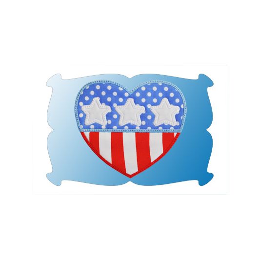 Patriotic Heart Applique | Machine Embroidery Designs by JuJu