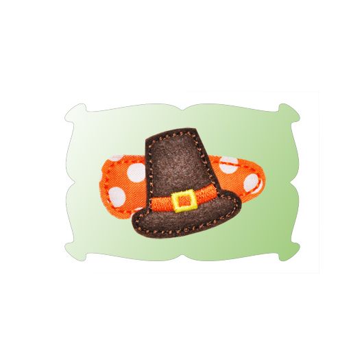 Pilgrim Hat Snap Clip Mini In The Hoop | Machine Embroidery Designs by JuJu