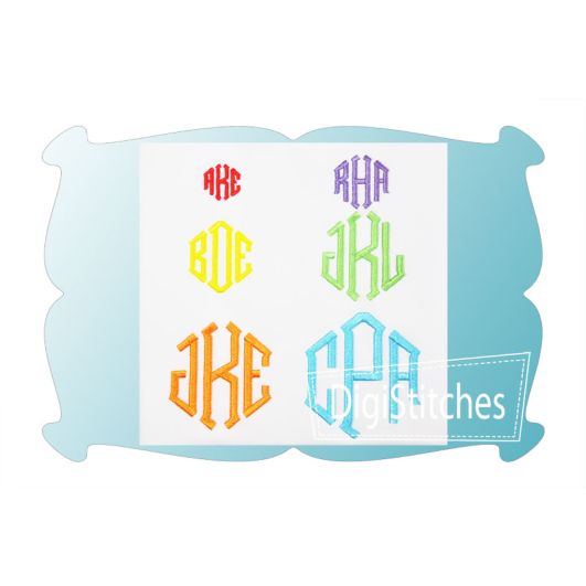 Point Monogram Small Embroidery Font | Machine Embroidery Designs by JuJu