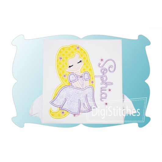 Pretty Princess 8 Applique | Machine Embroidery Designs by JuJu