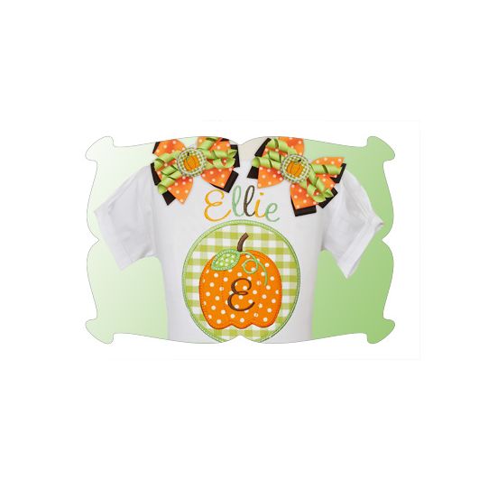 Pumpkin Patch Applique Alphabet | Machine Embroidery Designs by JuJu