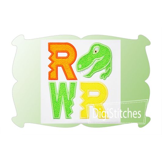 RAWR Applique | Machine Embroidery Designs by JuJu