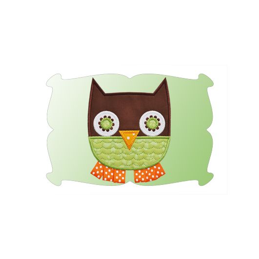 Owl Ribbon Loop Applique | Machine Embroidery Designs by JuJu
