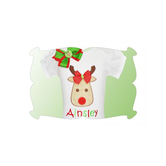 Rudolph 2 Applique | Machine Embroidery Designs by JuJu