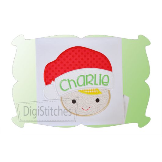 Santa Boy Applique | Machine Embroidery Designs by JuJu