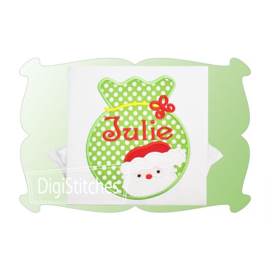 Santa Sack Applique | Machine Embroidery Designs by JuJu