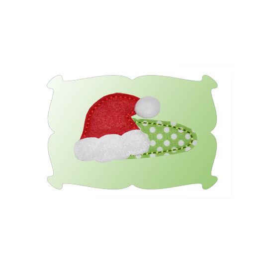 Santa Hat Snap Clip Mini In The Hoop | Machine Embroidery Designs by JuJu