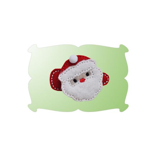 Santa Snap Clip Mini | Machine Embroidery Designs by JuJu