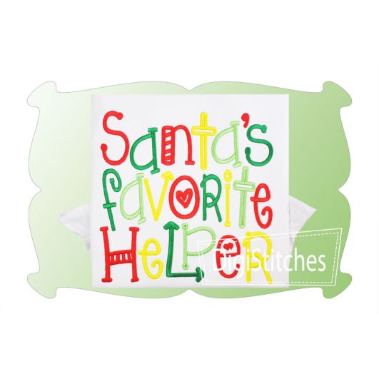 Santas Favorite Helper | Machine Embroidery Designs by JuJu