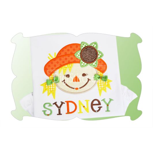 Scarecrow Girl Applique | Machine Embroidery Designs by JuJu