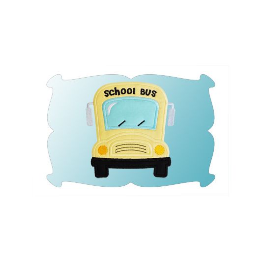 School Bus Applique | Machine Embroidery Designs by JuJu