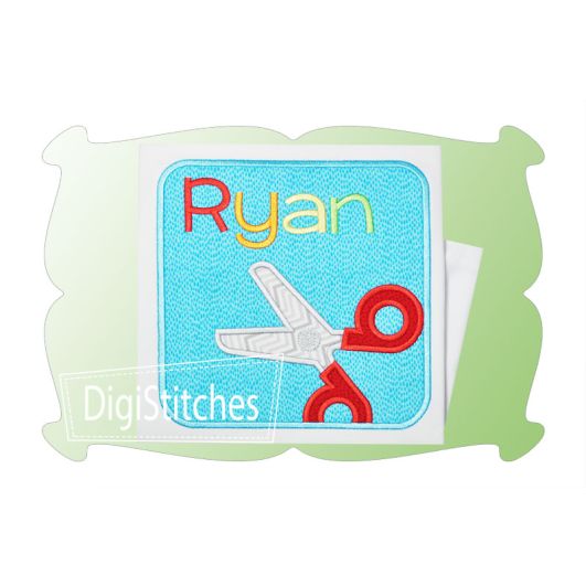 Scissors Box Applique | Machine Embroidery Designs by JuJu