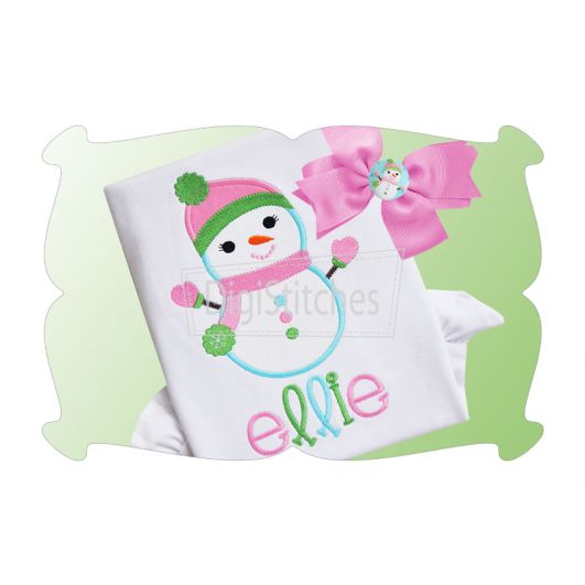 Snow Girl Applique | Machine Embroidery Designs by JuJu
