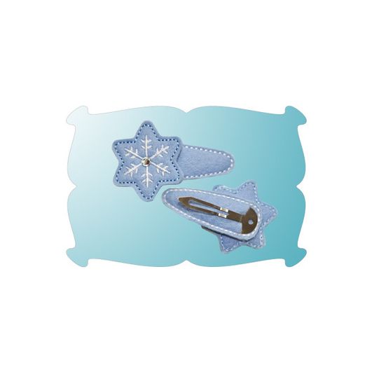 Snowflake Snap Clip Mini | Machine Embroidery Designs by JuJu