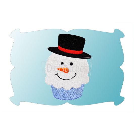 Snowman Cupcake Minis | Machine Embroidery Designs by JuJu