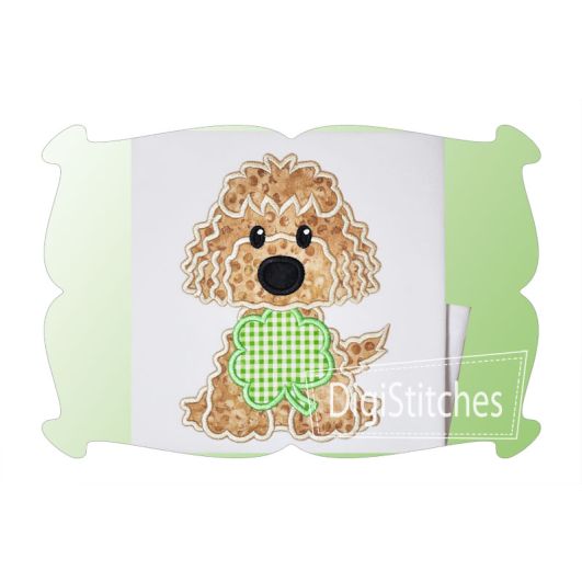 Saint Patricks Day Dog Boy Applique | Machine Embroidery Designs by JuJu