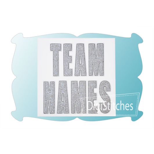 Team Names Applique Font | Machine Embroidery Designs by JuJu
