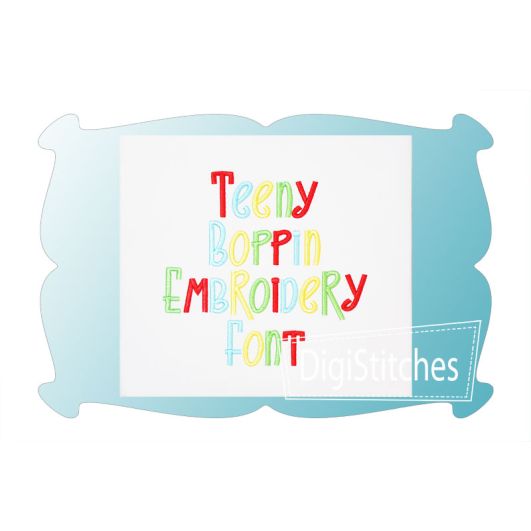 Teeny Boppin Embroidery Font | Machine Embroidery Designs by JuJu