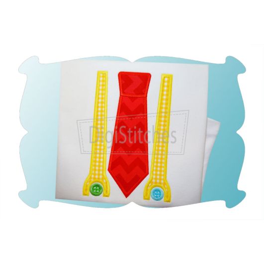 Tie and Suspenders Applique | Machine Embroidery Designs by JuJu