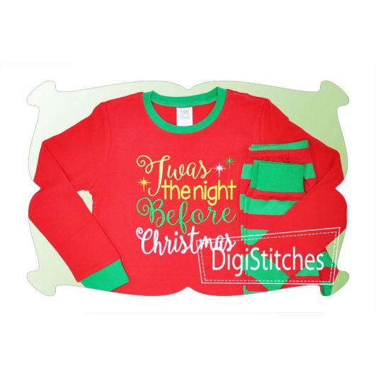 Twas The Night Before Christmas | Machine Embroidery Designs by JuJu