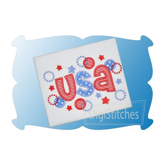 USA Applique | Machine Embroidery Designs by JuJu