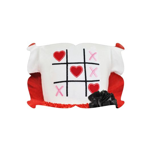 Valentine's Day Tic Tac Toe Applique | Machine Embroidery Designs by JuJu