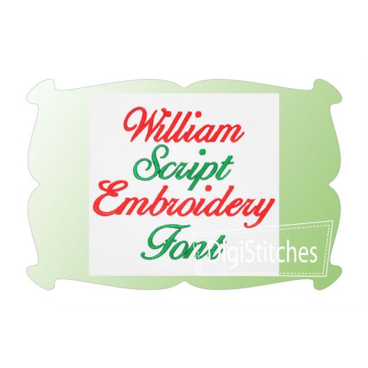 William Script Embroidery Font | Machine Embroidery Designs by JuJu