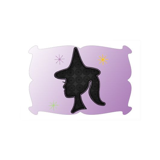 Witch Silhouette Applique | Machine Embroidery Designs by JuJu