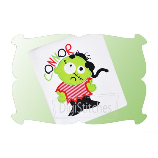 Zombie Kid Applique | Machine Embroidery Designs by JuJu