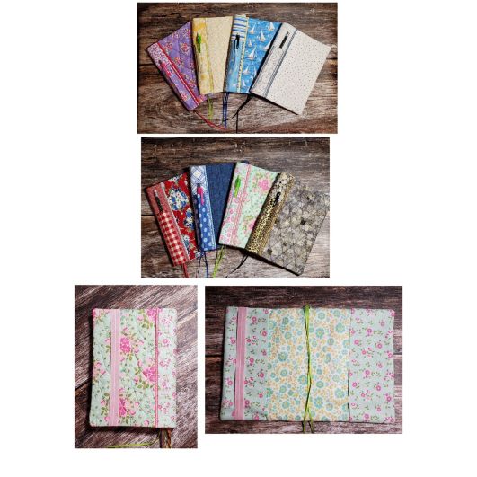 A5 Quilted Notebook Journal Cover | Machine Embroidery Designs by JuJu