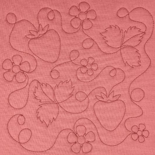 Strawberries Quilting Backdrops Design | Machine Embroidery Designs by JuJu