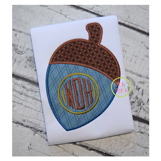 Acorn Applique | Machine Embroidery Designs by JuJu