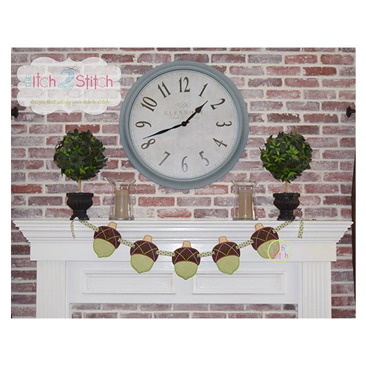 ITH Acorn Banner Charm | Machine Embroidery Designs by JuJu