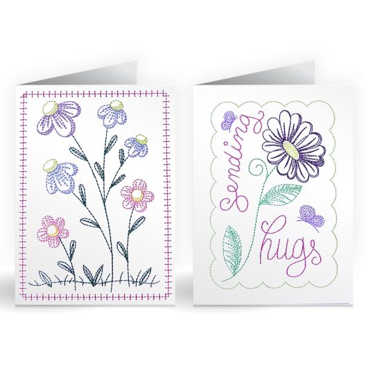 All Occasions Greeting Card Embroidery Set 4 | Machine Embroidery Designs by JuJu