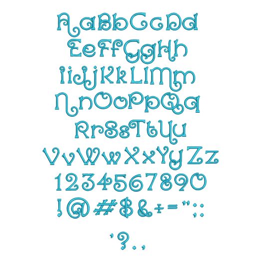 Aelia Embroidery Font Machine Embroidery Designs by JuJu