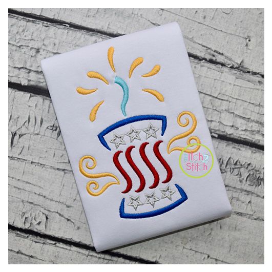 All Occasion Swirly Fireworks Embroidery | Machine Embroidery Designs by JuJu