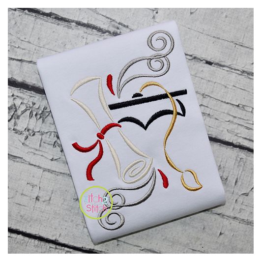 All Occasion Swirly Graduation Embroidery | Machine Embroidery Designs by JuJu
