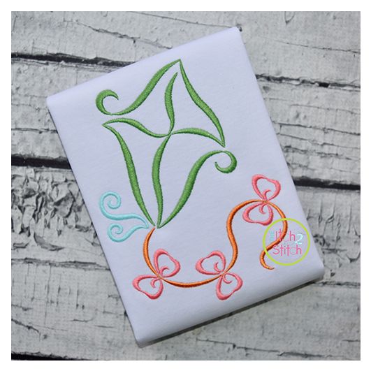 All Occasion Swirly Kite Embroidery | Machine Embroidery Designs by JuJu
